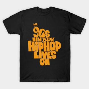 Throwback to the Golden Age of Hip Hop's Iconic '90s Era in New York T-Shirt